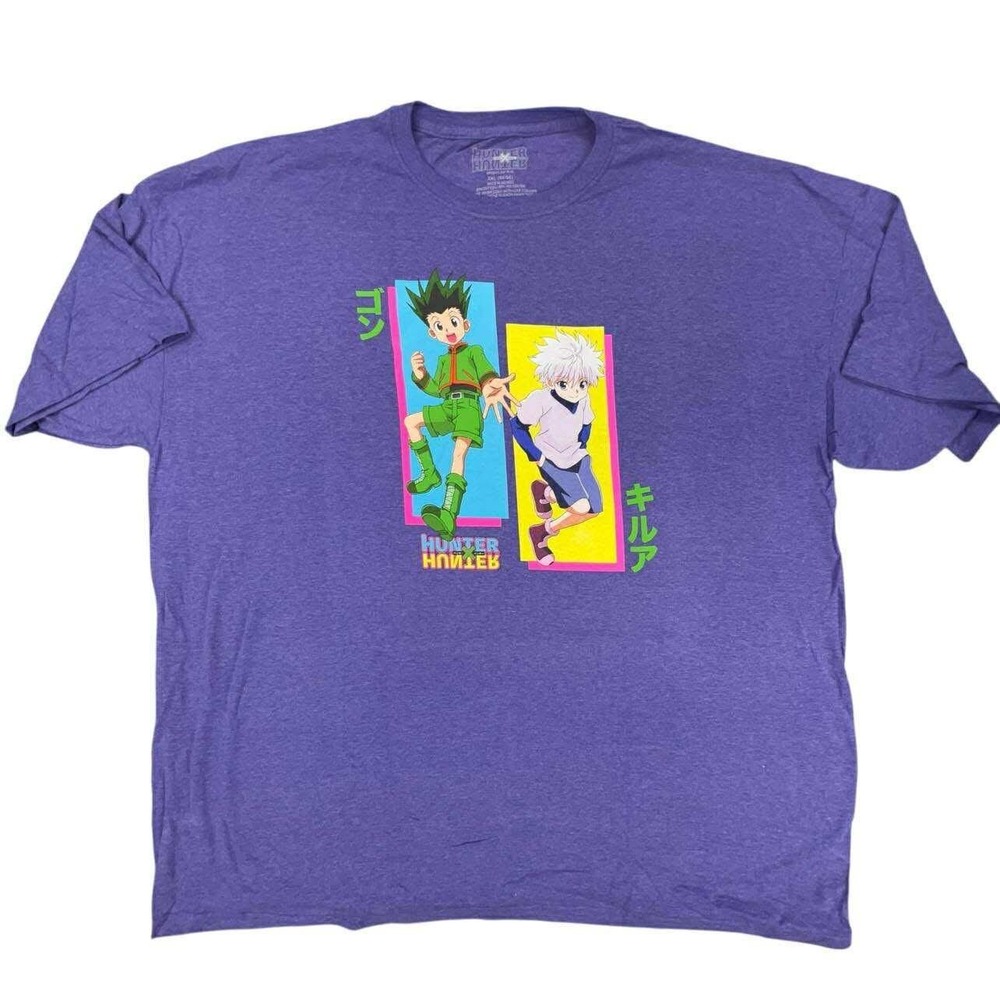 Hunter x Hunter Anime T Shirt Gon‎ Killua Purple Graphic Tee Mens 3XL NEW